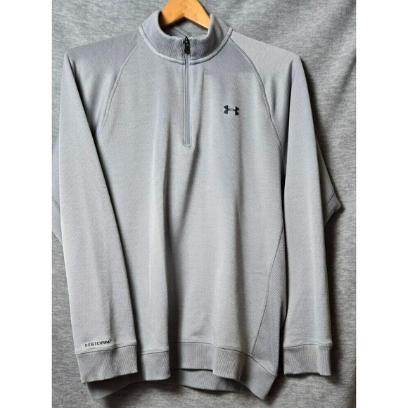 Under Armour Cold Gear Mens Storm 1/4 Zip Sweatshirt Gray Size 3XL - Picture 1 of 10